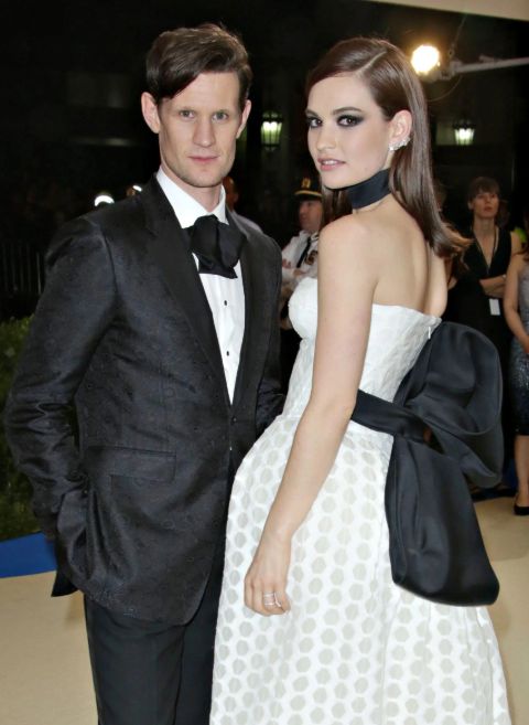Matt Smith with his former girlfriend Lily James attending a ceremony together.